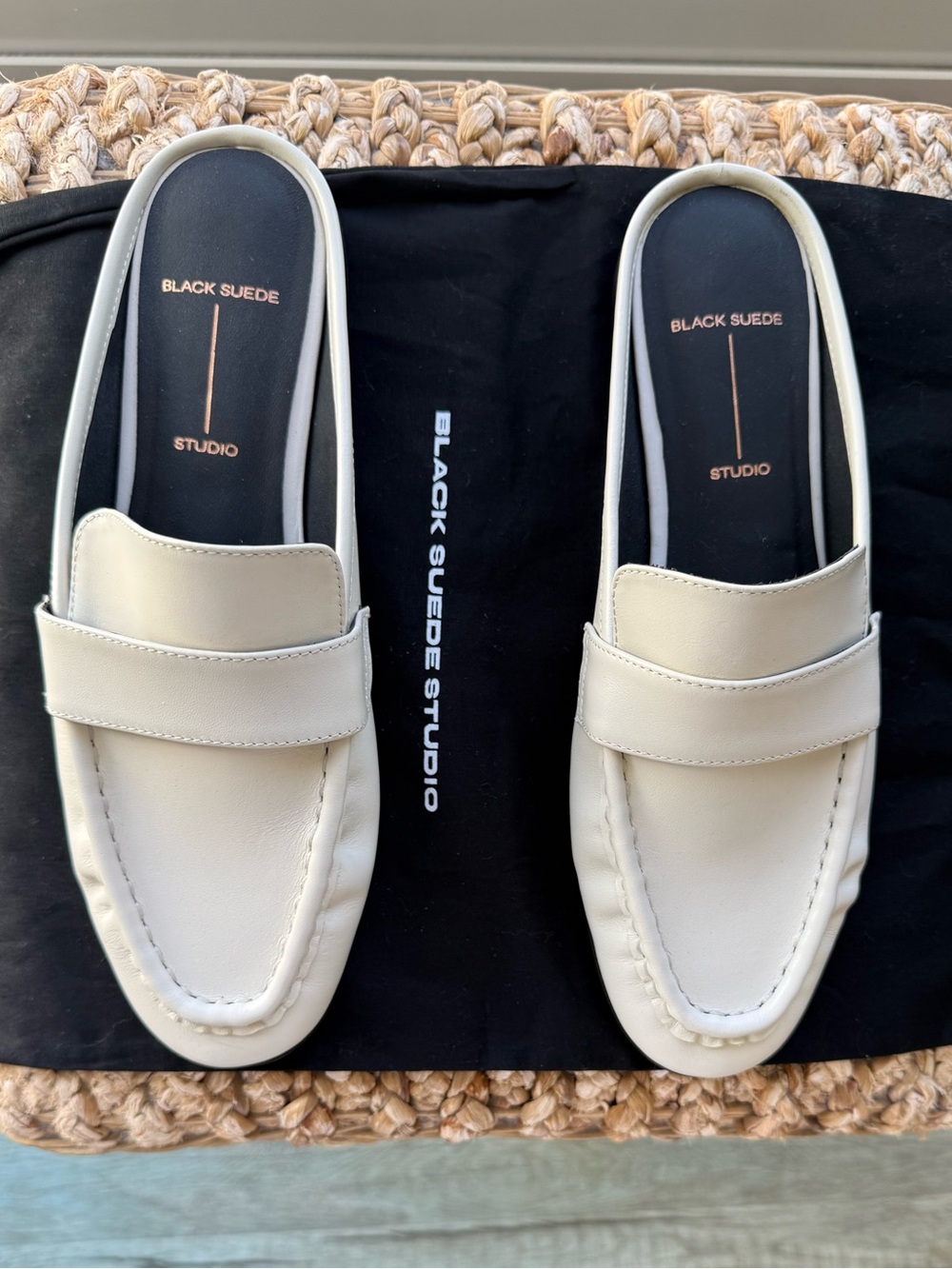 Black Suede Studio "Gabby" Slip on Loafer